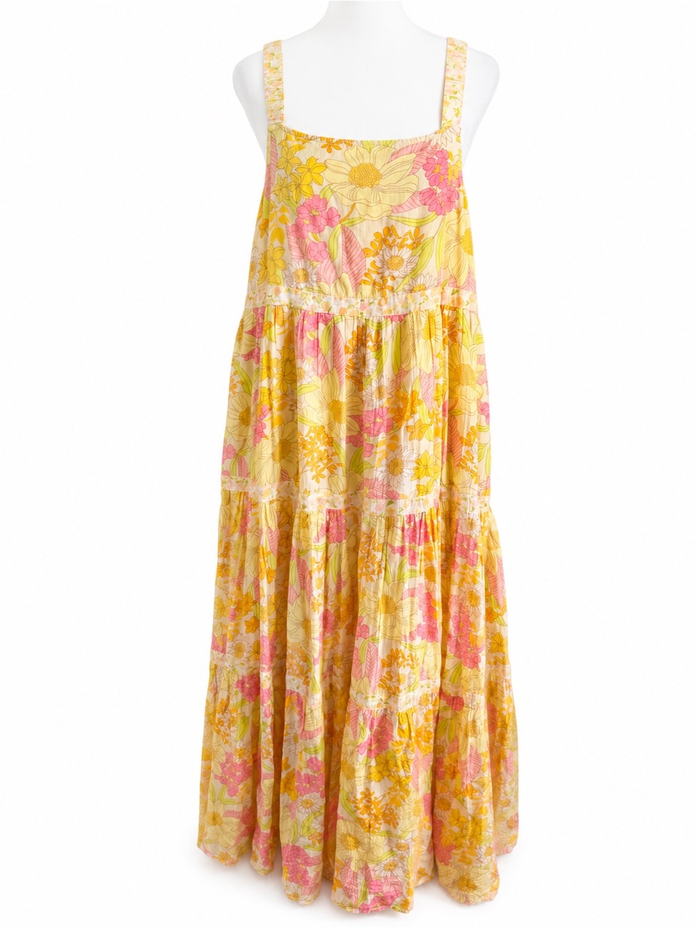 American Eagle Floral Boardwalk Dress Scoop Back Tiered midi floral large - Picture 3 of 6